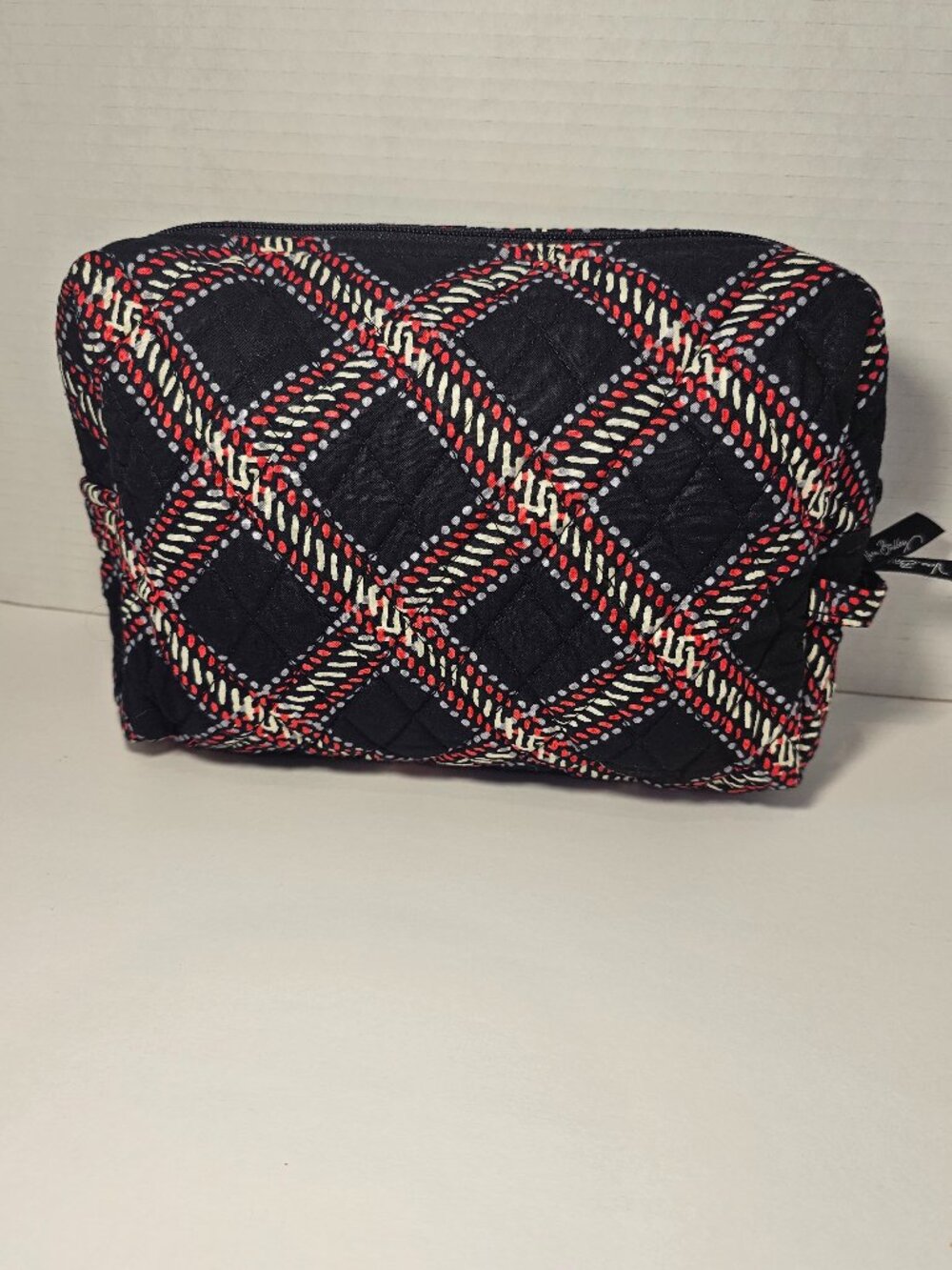 NWOT Vera Bradley Large Cosmetic Minsk Plaid Tote Bag Duffel Purse Gym Purse